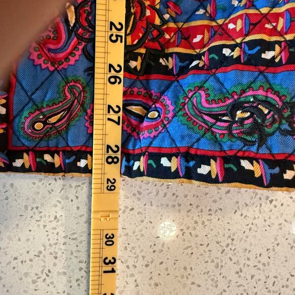 Vintage Carlisle Silk Wool Quilted Medium Paisley Floral Jacket Retro Artsy - Picture 8 of 8